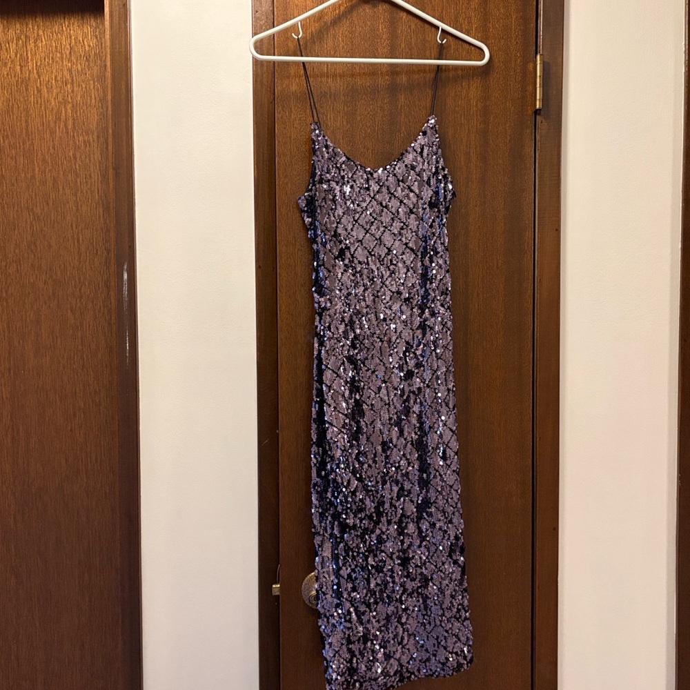 Sequin Spaghetti Strap Dress